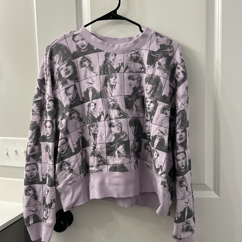 The Eras Tour- Taylor Swift, Lavender crop top crewneck